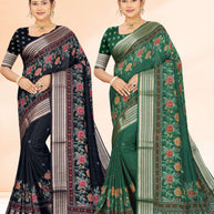 Elegant Printed Saree with Designer Blouse Piece for Festive Wear  | RDD-MAHARANI VOL-01