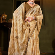 Contemporary Printed Saree with Blouse Piece for Premium Wear | PRM-PAN MASALA
