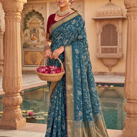 Graceful Printed Saree with Blouse Piece for Modern Ethnic Fashion  | VDT-SONAKSHI-3