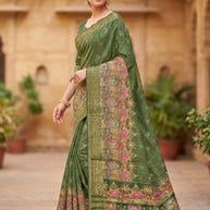 Premium Charm Jacquard Silk Saree With Blouse Piece | DNA-GIPSY