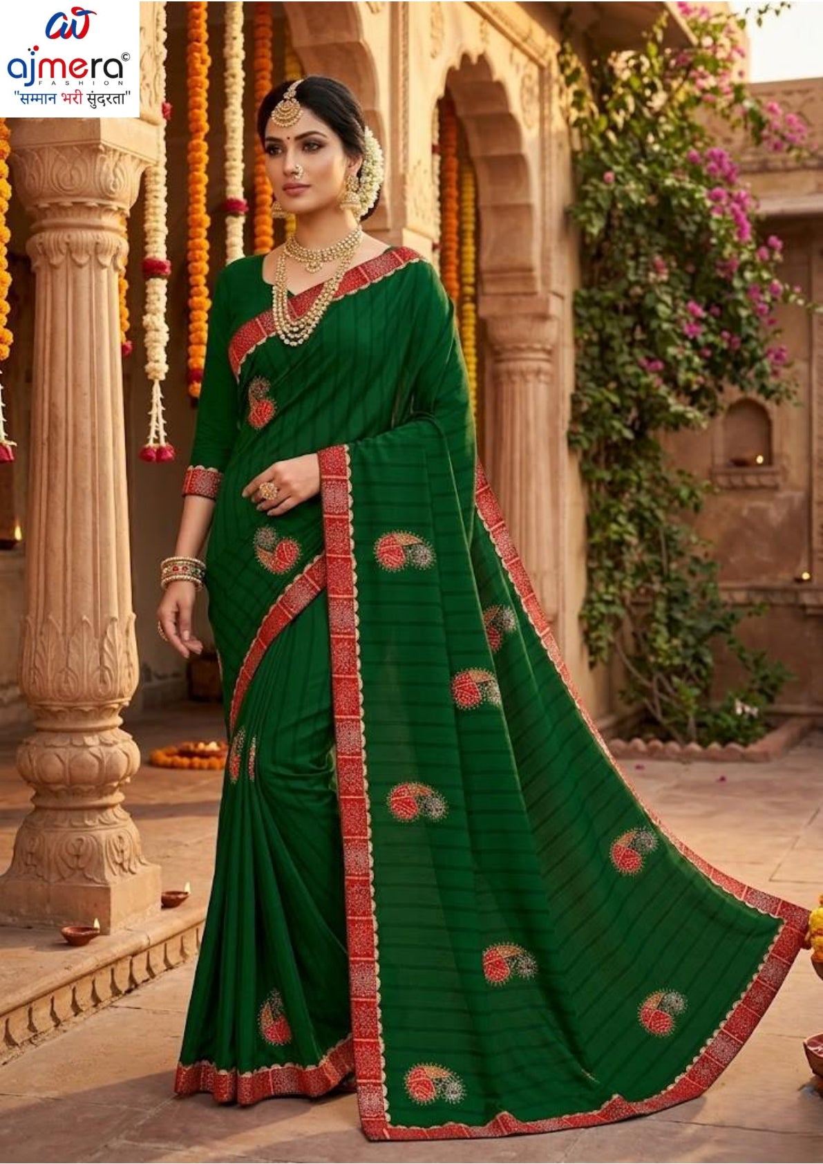 Fancy Lycra Matching Saree with Blouse Piece for Premium Ethnic and Traditional Wear | SRS-ONLY TIME