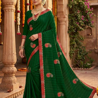 Fancy Lycra Matching Saree with Blouse Piece for Premium Ethnic and Traditional Wear | SRS-ONLY TIME