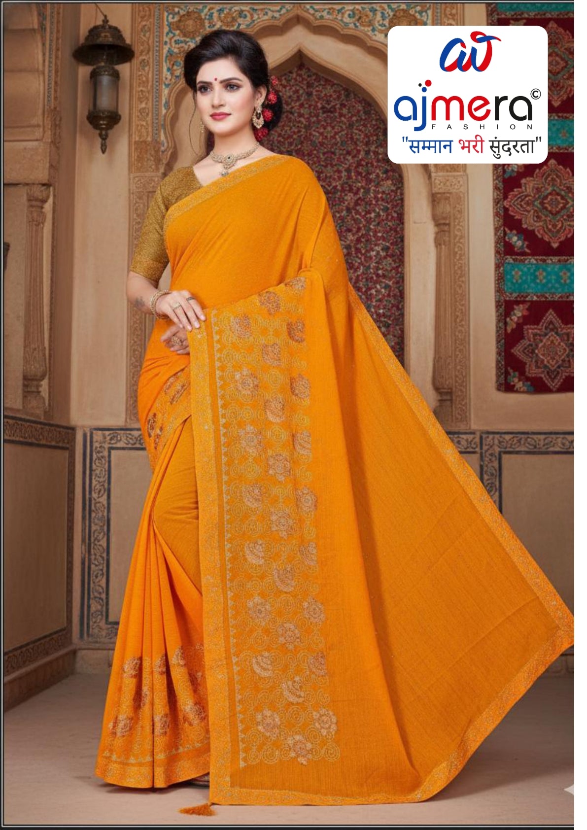 Surat Dyed Matching Saree Manufacturer with Blouse Piece for Premium Ethnic and Traditional Wear | VKM-GOOD JOB