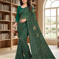 Fashionable Printed Saree with Blouse Piece for Festive Collection  | RDD-JYOTHI