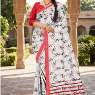 Stylish Printed Saree with Blouse Piece for Traditional Celebrations | GLC-ALPHA