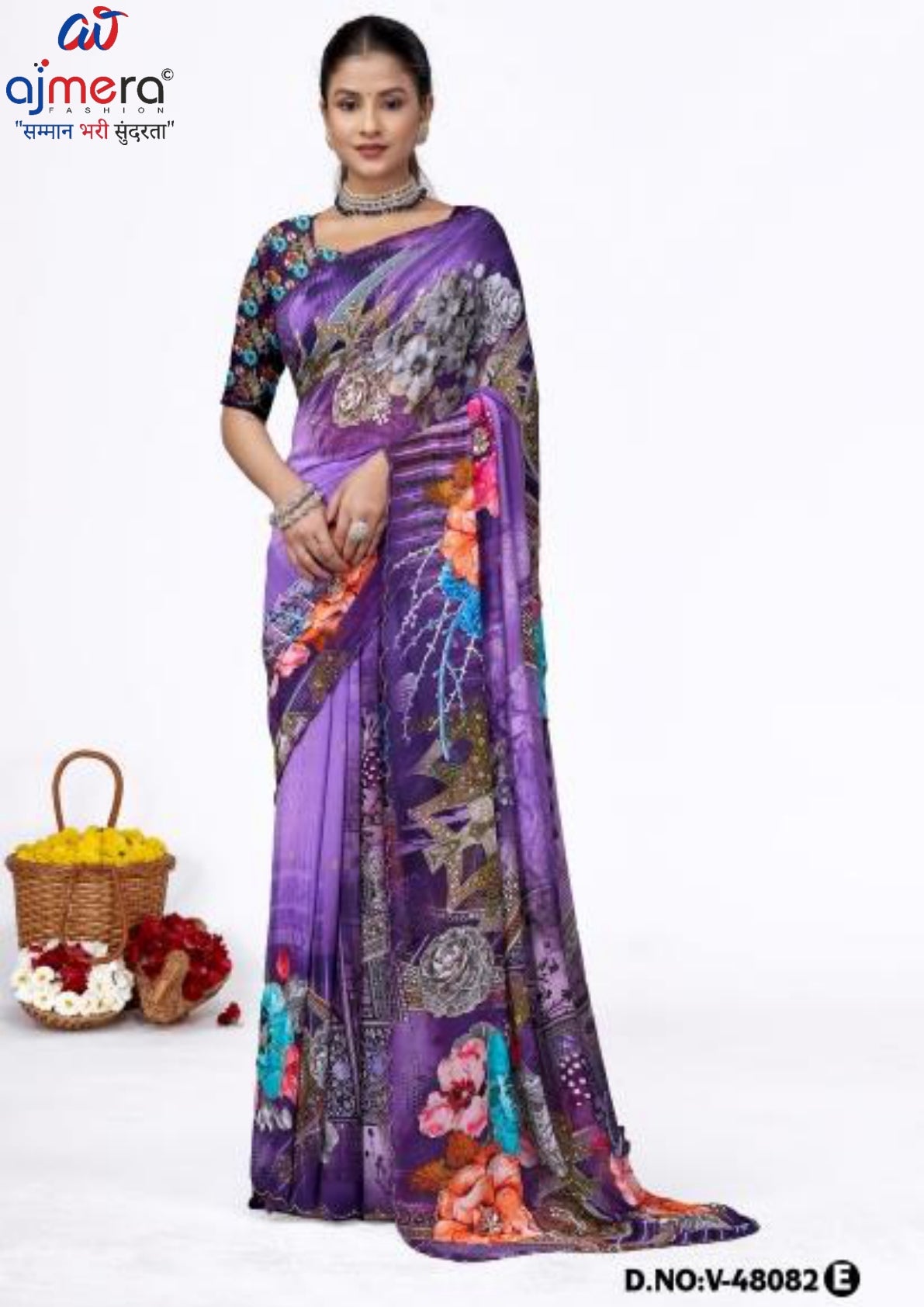 Classic Printed Saree with Blouse Piece for Timeless Traditional Style  | VER-LOVE CHESS-48082