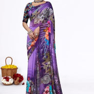 Classic Printed Saree with Blouse Piece for Timeless Traditional Style  | VER-LOVE CHESS-48082