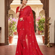 Elegant Printed Saree with Designer Blouse Piece for Festive Wear | SSR-AGARTALA