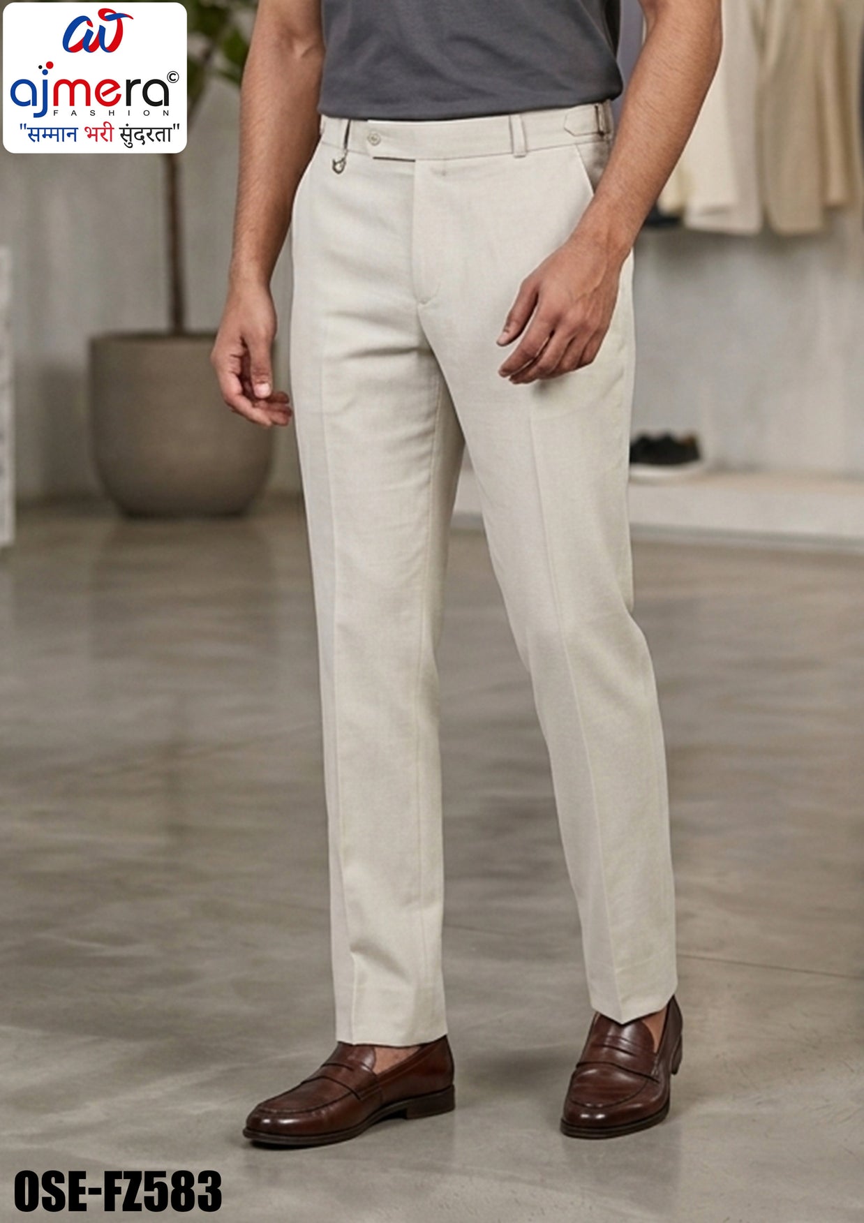 Premium Men's Formal Pant for Office & Business Wear | OSE-FZ583