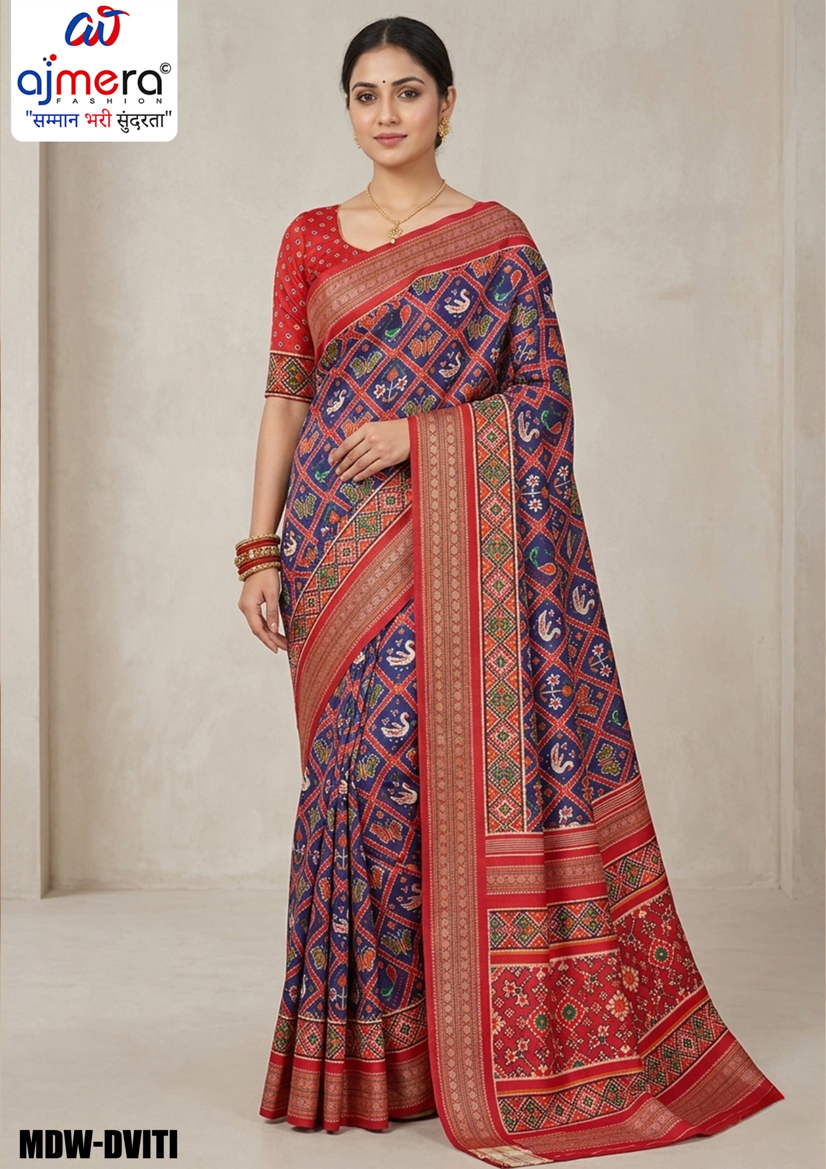 Vibrant Elegance Jacquard Silk Saree With Blouse Piece | MDW-DVITI