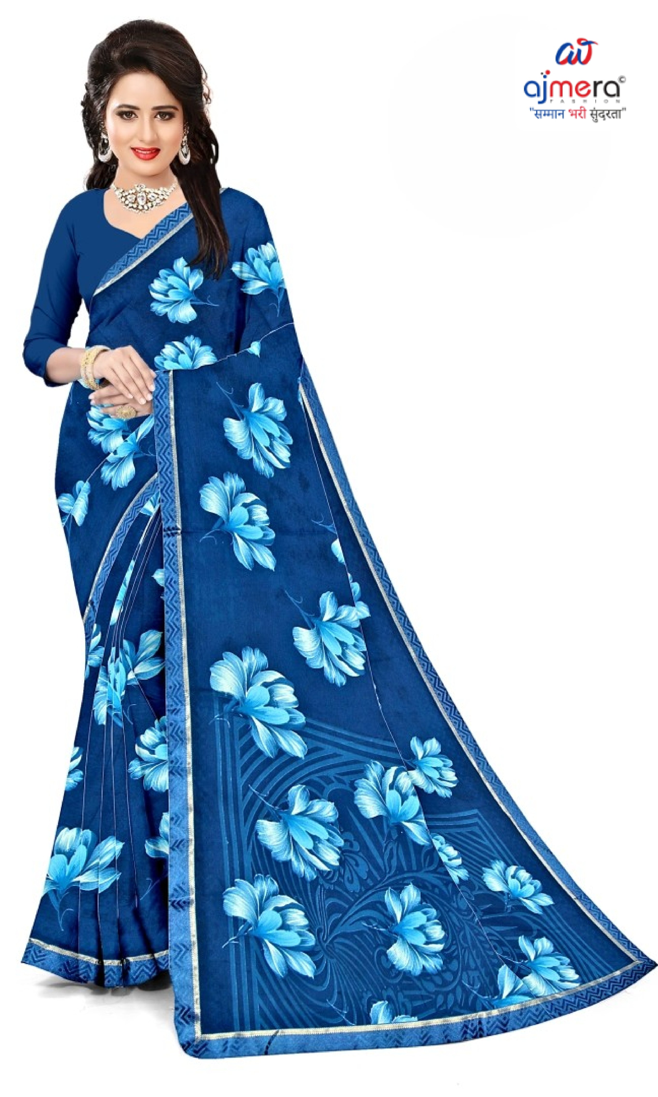 Reniyal Print Loose Saree with Blouse for Premium Ethnic and Traditional Wear | CAS-RAJ BHOG