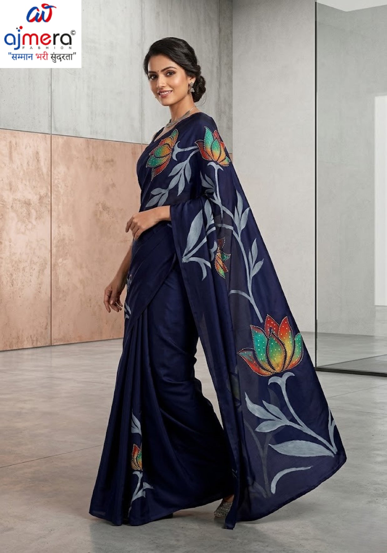Fashionable Printed Saree with Blouse Piece for Festive Collection | SSR-PRIYATAMA