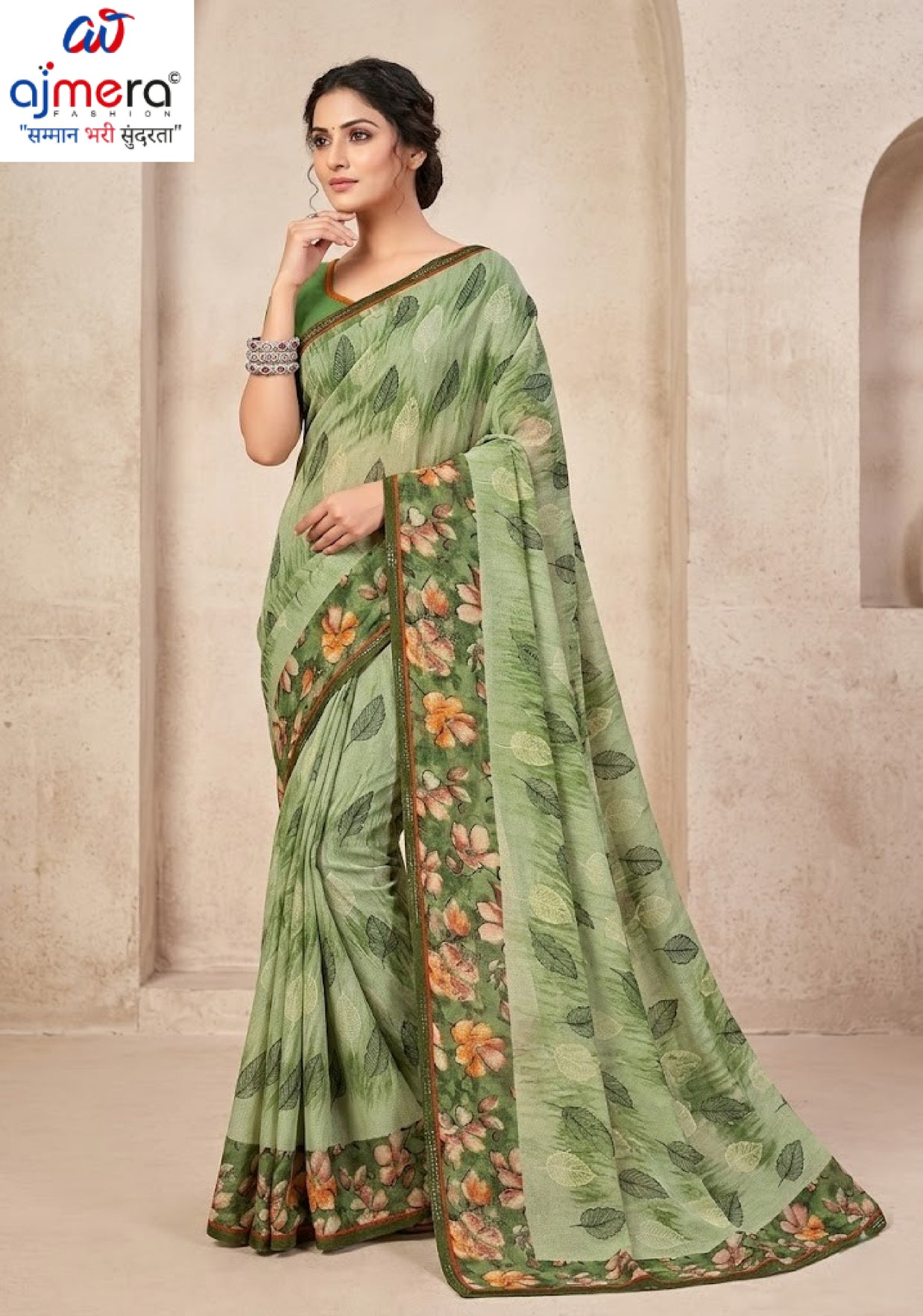 Chic Printed Saree with Blouse Piece for Sophisticated Ethnic Style | PRM-MISS UNIVERSE