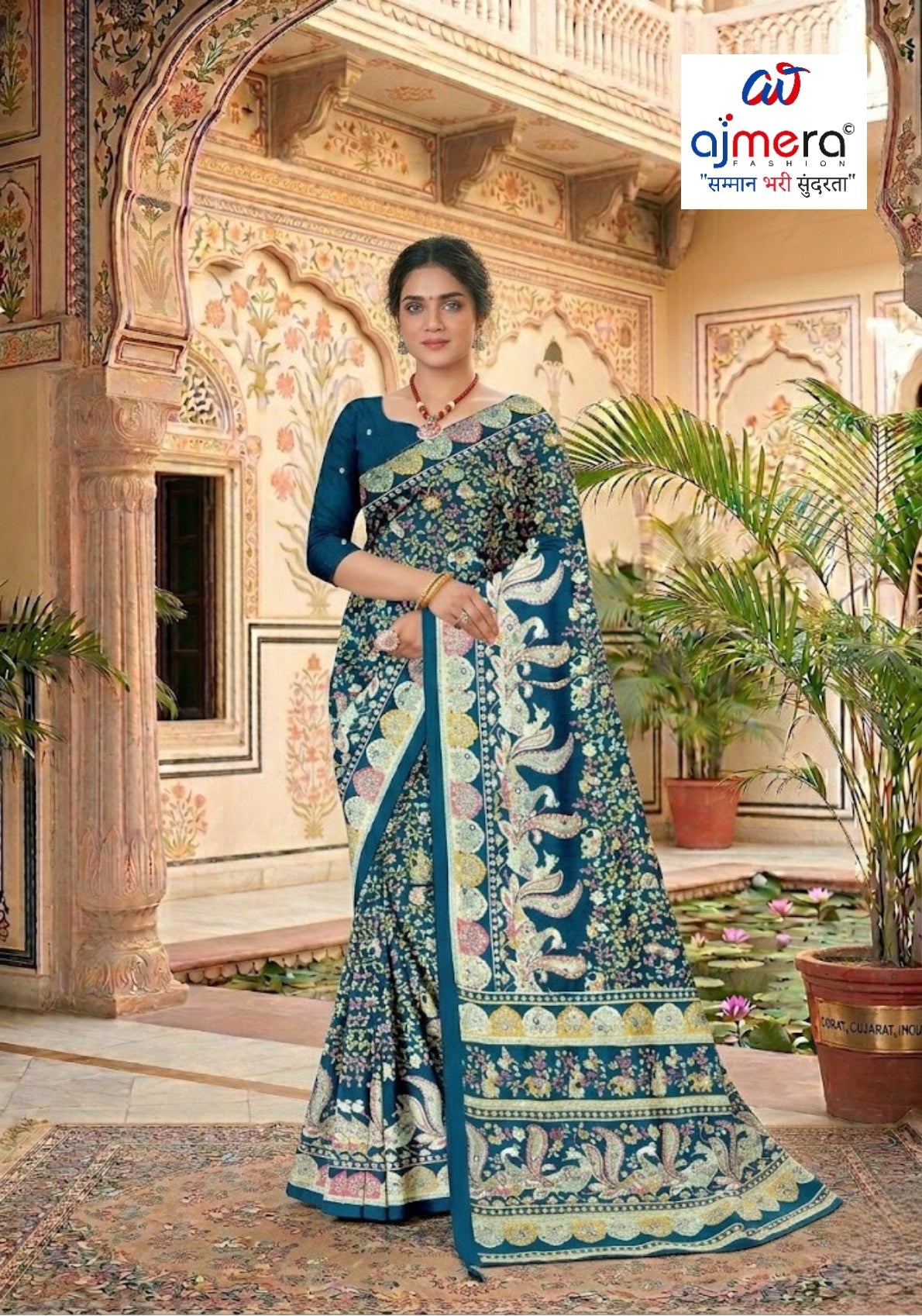 Classic Printed Saree without Blouse for Timeless Traditional Style  | GLC-KALASH