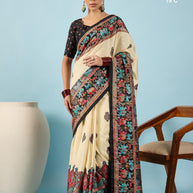 Ganga Blended Silk Saree with Blouse for Premium Ethnic and Designer Wear | ALL-GANGA-19