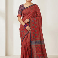 Digital Printed Saree with Blouse Piece for Premium Ethnic and Traditional Wear | RYT-AJRAKH SILK