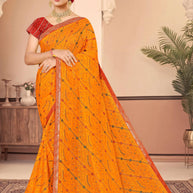 Premium Printed Saree with Matching Blouse Piece for Ethnic Elegance  | SNR-APNE