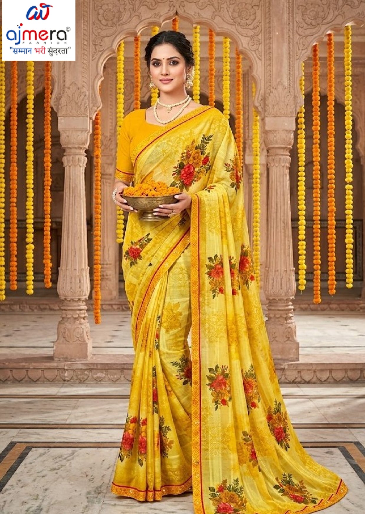 Trendy Printed Saree with Blouse Piece for Women’s Ethnic Wardrobe | PRM-PINK GIRL