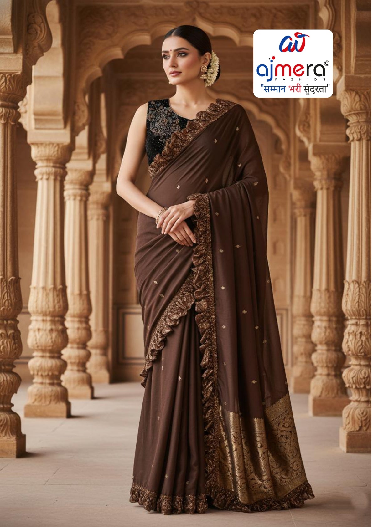 New Dyed Matching Saree Design with Blouse Piece for Premium Ethnic and Traditional Wear | TUL-BANDHAN