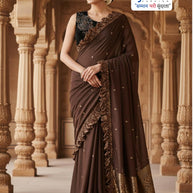 New Dyed Matching Saree Design with Blouse Piece for Premium Ethnic and Traditional Wear | TUL-BANDHAN