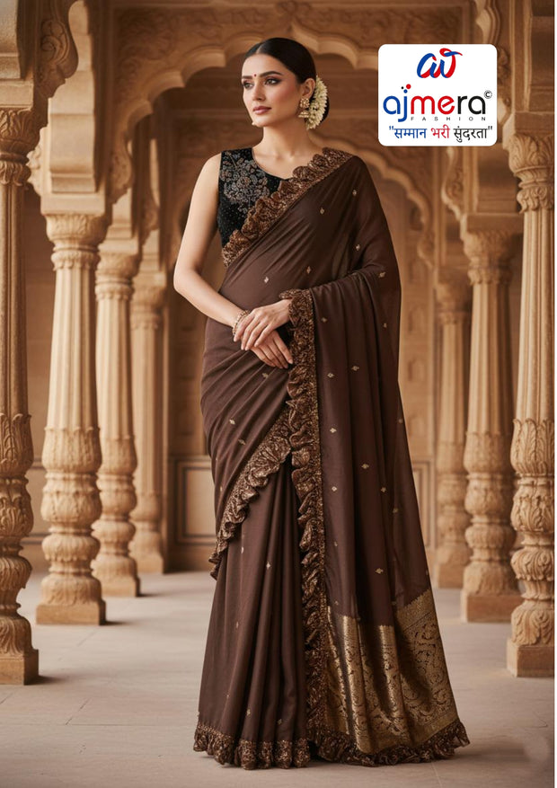 New Dyed Matching Saree Design with Blouse Piece for Premium Ethnic and Traditional Wear | TUL-BANDHAN