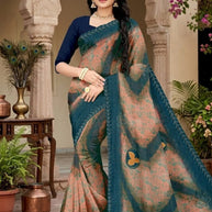 Weightless Print Loose Saree without Blouse for Premium Ethnic and Traditional Wear | APAR-BMW