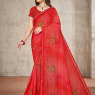 Designer Printed Saree with Blouse Piece for Special Occasions  | SNR-DEVIKA