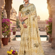 Chic Printed Saree with Blouse Piece for Sophisticated Ethnic Style | PRM-BALI