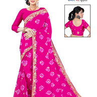 Chic Printed Saree with Blouse Piece for Sophisticated Ethnic Style  | TD-RASHMI