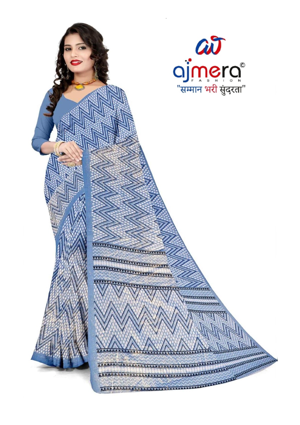 Exclusive Printed Saree with Blouse Piece for Elegant Ethnic Look  | CAS-VEERA