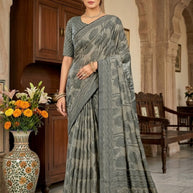 Premium Printed Saree with Matching Blouse Piece for Ethnic Elegance  | RDD-LANDMARK