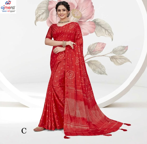 Beautiful Printed Saree with Blouse Piece for Cultural Celebrations | RDD-RINKAL