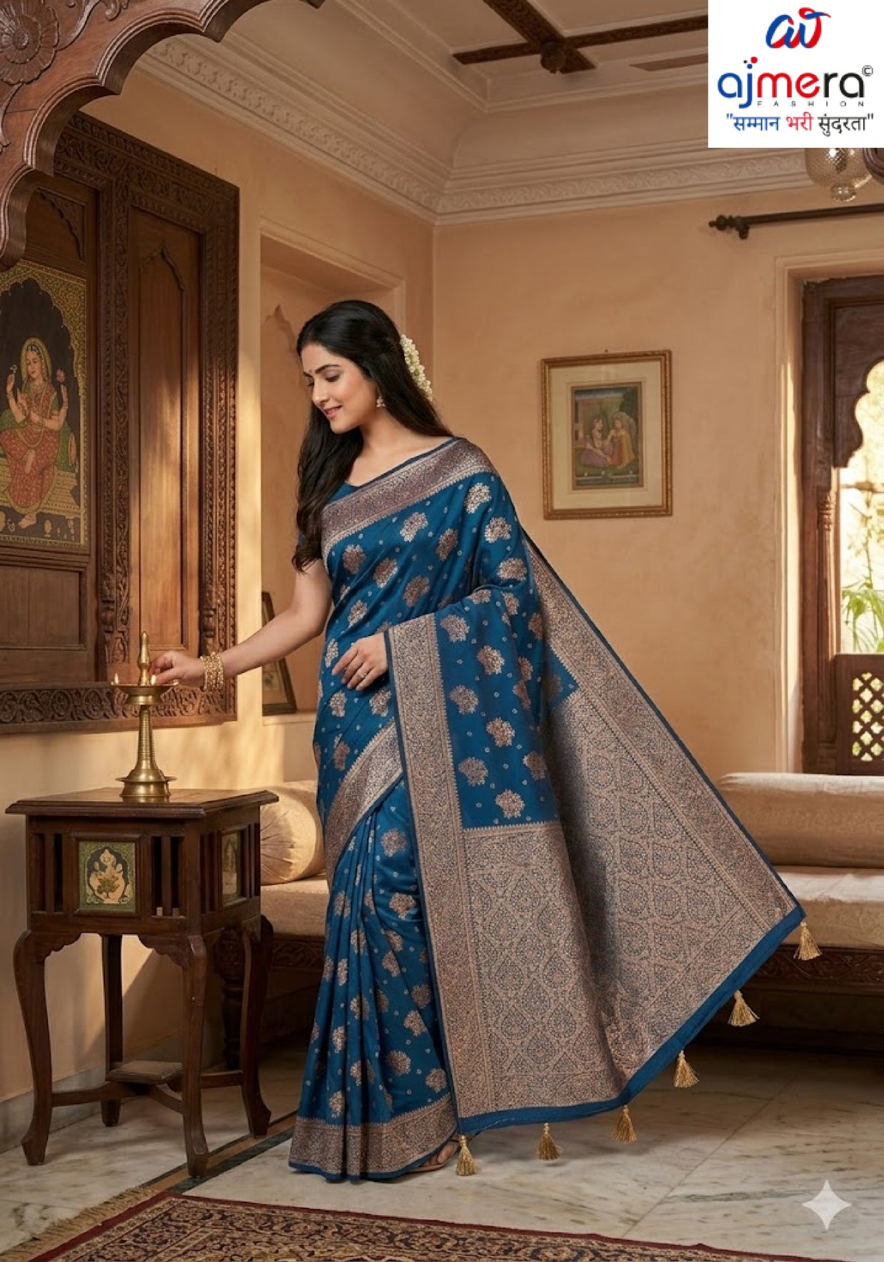 Detailed Jacquard Silk Saree With Blouse Piece | DBU-BANARASI SILK VOL-06