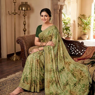 Designer Printed Saree with Blouse Piece for Special Occasions  | RDD-MARTINI