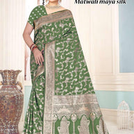 Designer Elegance Jacquard Silk Saree With Blouse Piece | TUL-MATWALI MAYA SILK