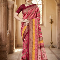 Stylish Printed Saree with Blouse Piece for Traditional Celebrations  | VER-BANJARAN-44228