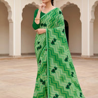 Weightless Print Loose Saree with Blouse for Premium Ethnic and Traditional Wear | CAS-DELHI SWEET