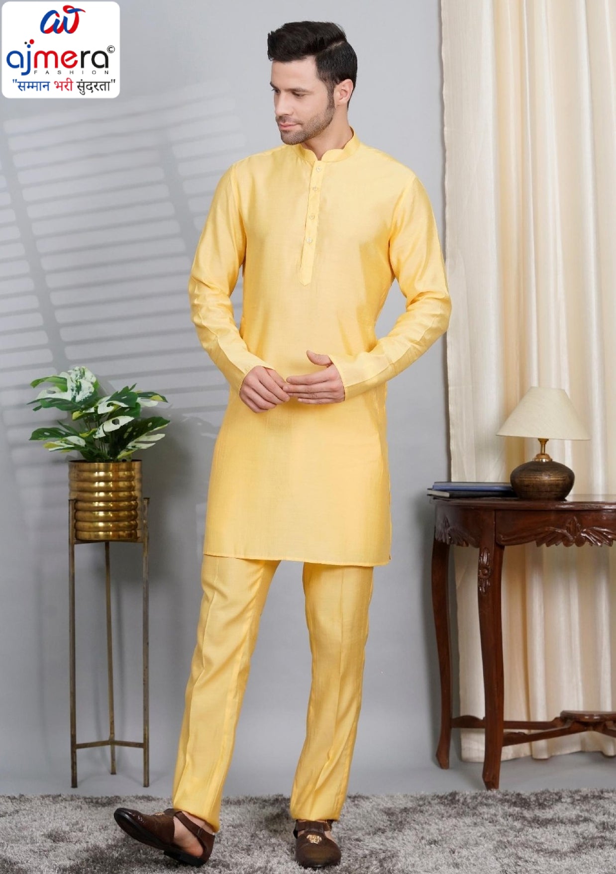 Premium Men's Kurta & Payjama for Wedding & Festive Wear | SNA-MKP12143