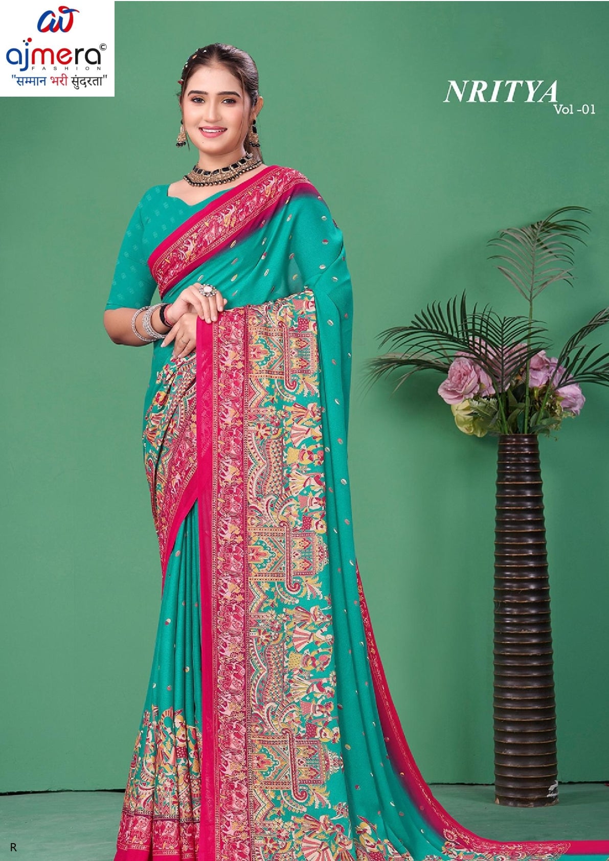 Premium Printed Saree with Matching Blouse Piece for Ethnic Elegance | RMF-NRITYA VOL-01