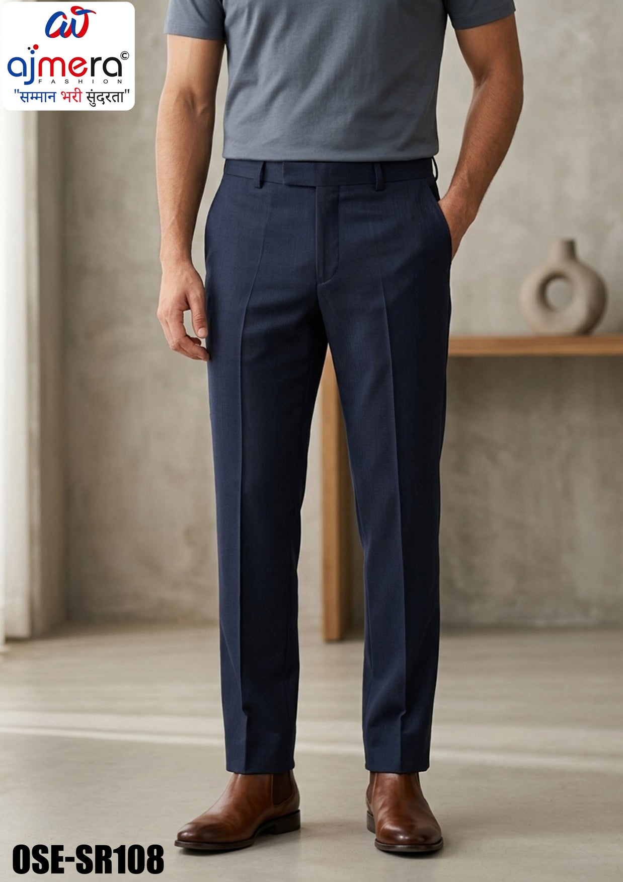 Premium Men's Formal Pant for Office & Business Wear | OSE-SR108