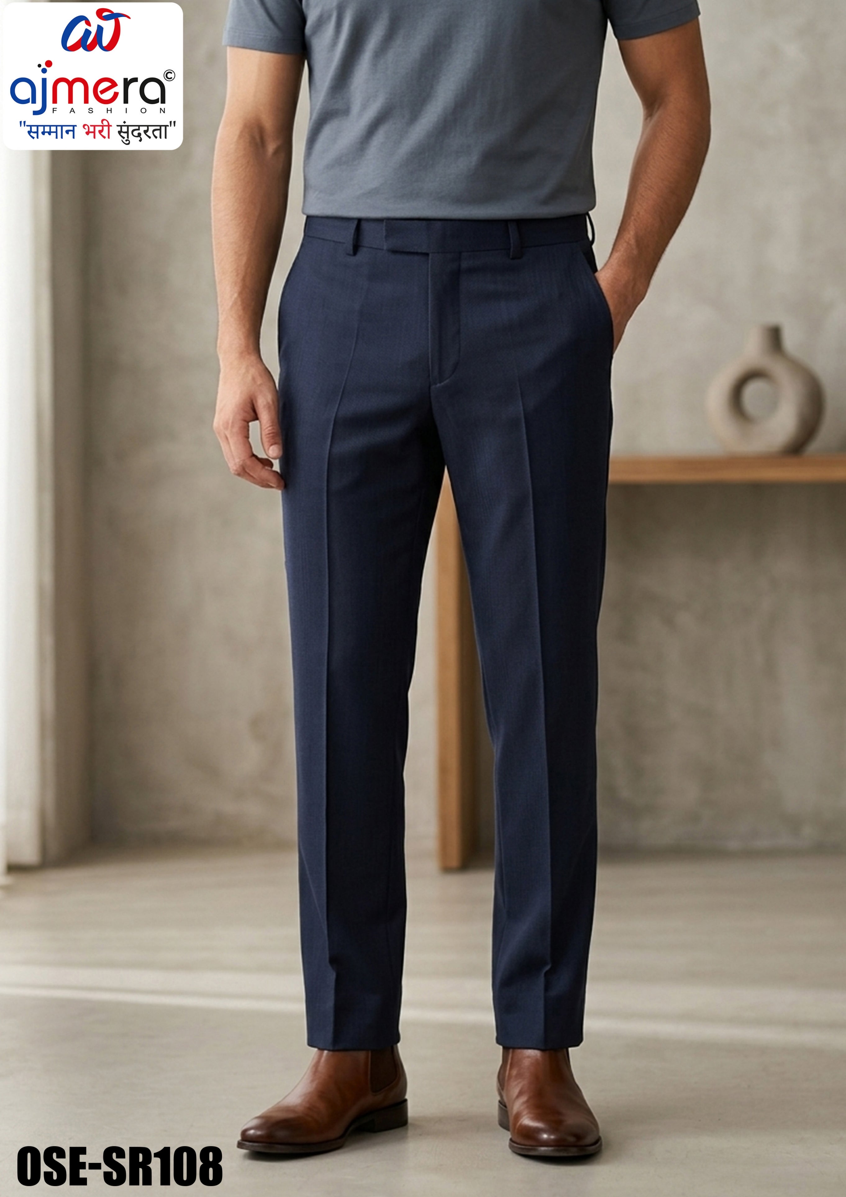 Premium Men's Formal Pant for Office & Business Wear | OSE-SR108