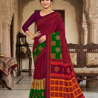 Fancy Cotton Saree with Without Blouse for Premium Ethnic and Traditional Wear | DS-5G