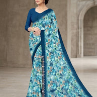 Contemporary Printed Saree with Blouse Piece for Premium Wear  | CAS-HAPPY DAY