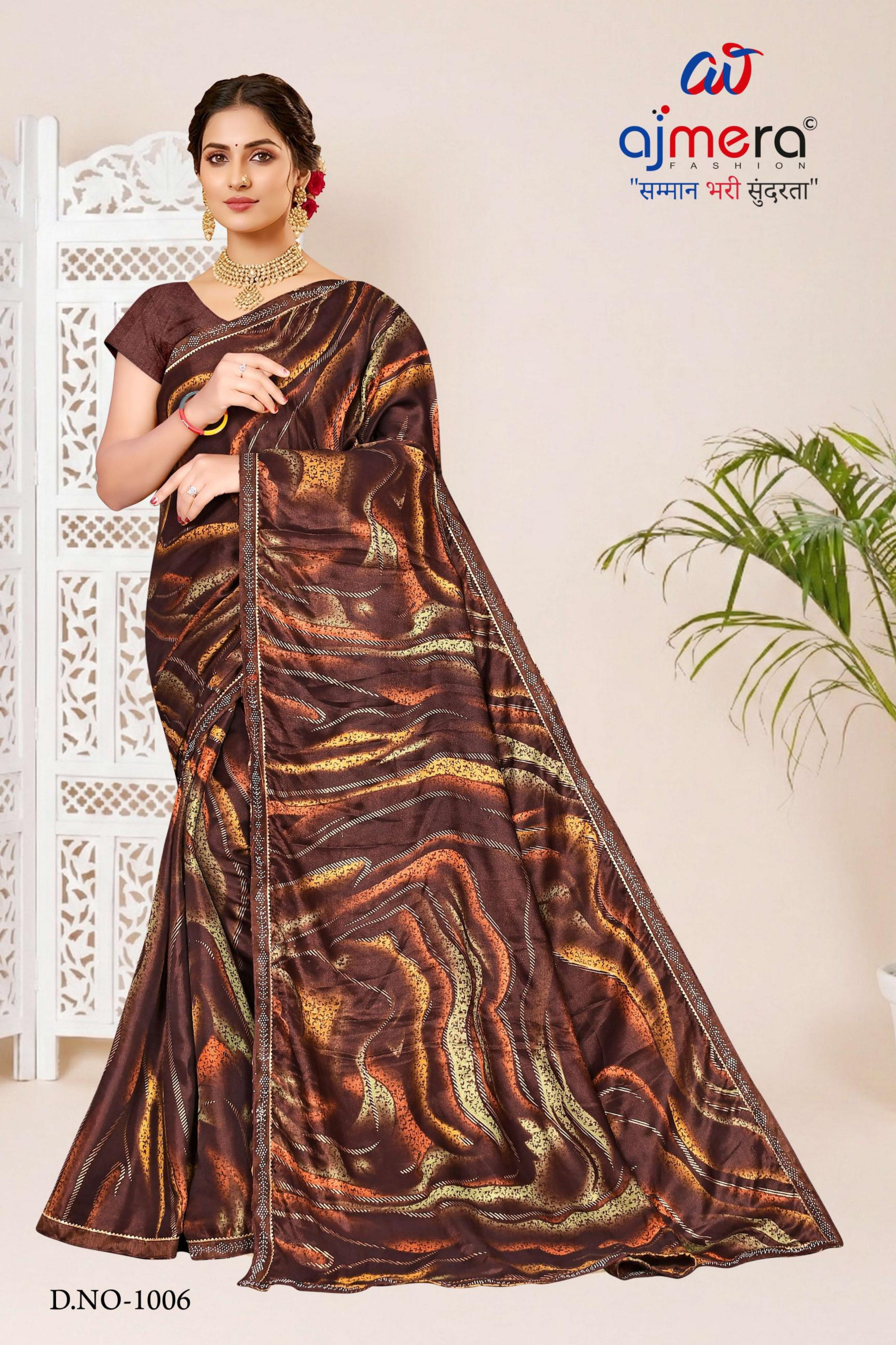 Contemporary Printed Saree with Blouse Piece for Premium Wear | SNR-SPACE