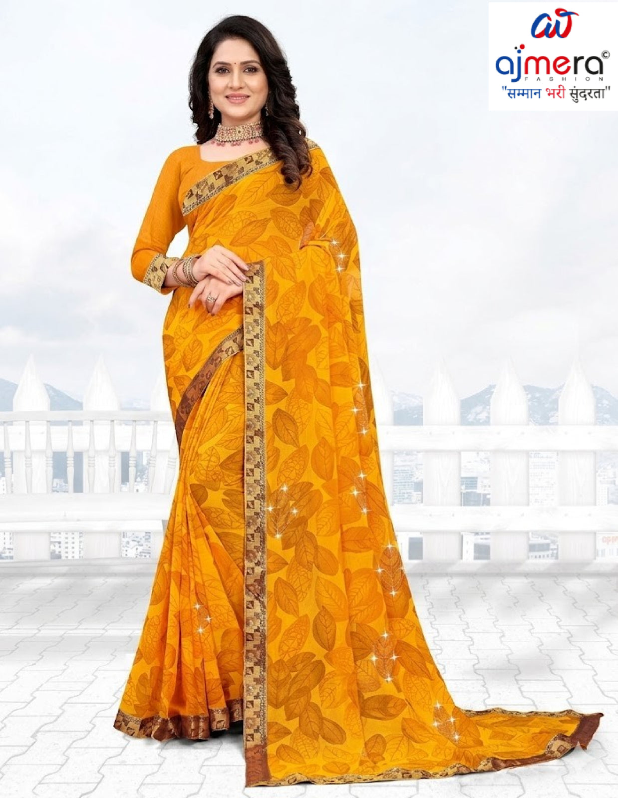 Fashionable Printed Saree with Blouse Piece for Festive Collection  | TTS-MUNMUN