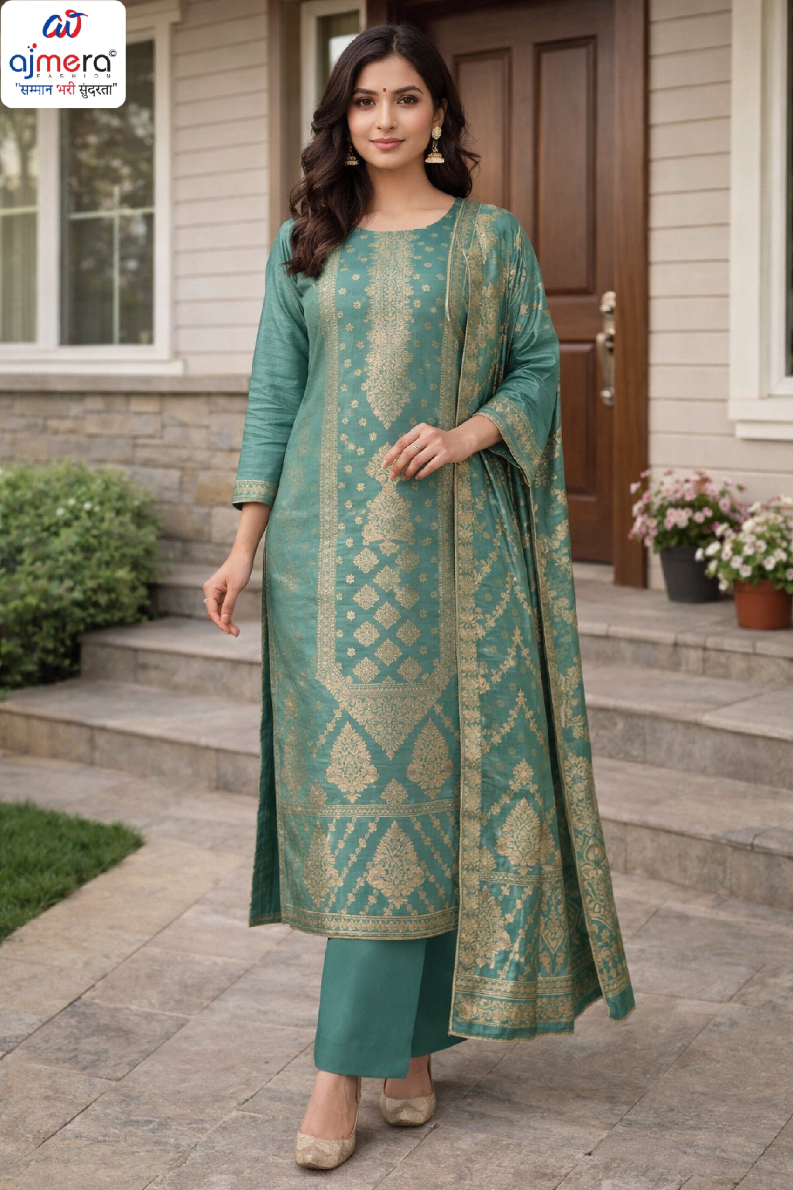 Premium Viscose Unstitched Suit Set | VAS-SARGUN-6