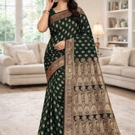 Artisan Craft Jacquard Silk Saree With Blouse Piece | TUL-CLEAR SILK VOL-15