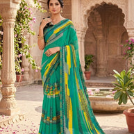 Fashionable Printed Saree with Blouse Piece for Festive Collection  | PRM-GULNASHI VOL-2