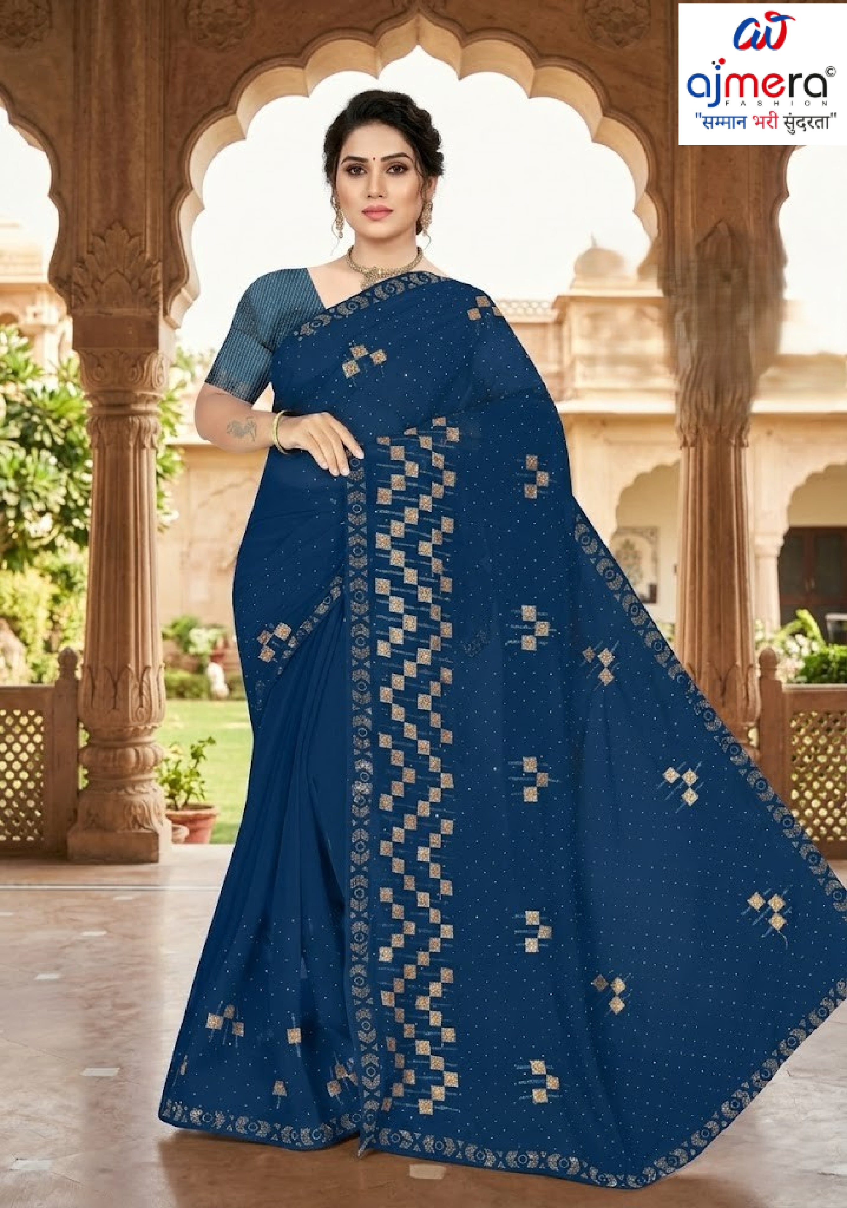 Modern Rapier Silk Matching Saree With Blouse Piece | RAL-LTD