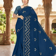 Modern Rapier Silk Matching Saree With Blouse Piece | RAL-LTD